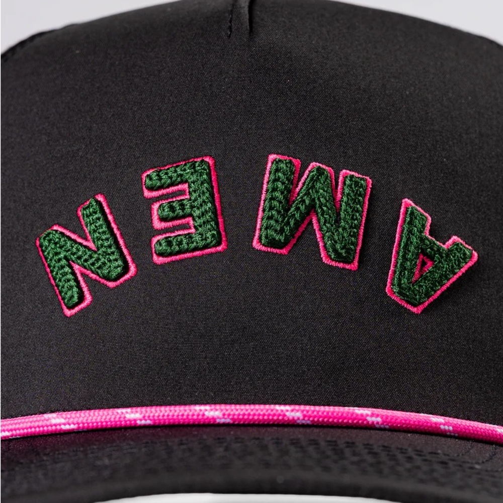 AMEN INVERTED BLACK - PERFORATED ROPE HAT - Picture 2 of 6